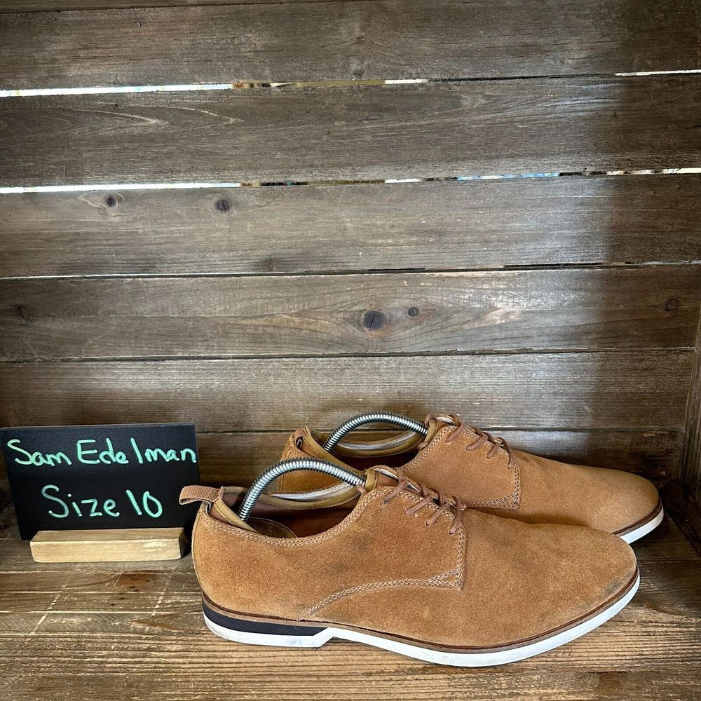 Mens Sam Edelman Derrick Brown Suede Casual Brogue Oxfords Sneakers Size 10 M